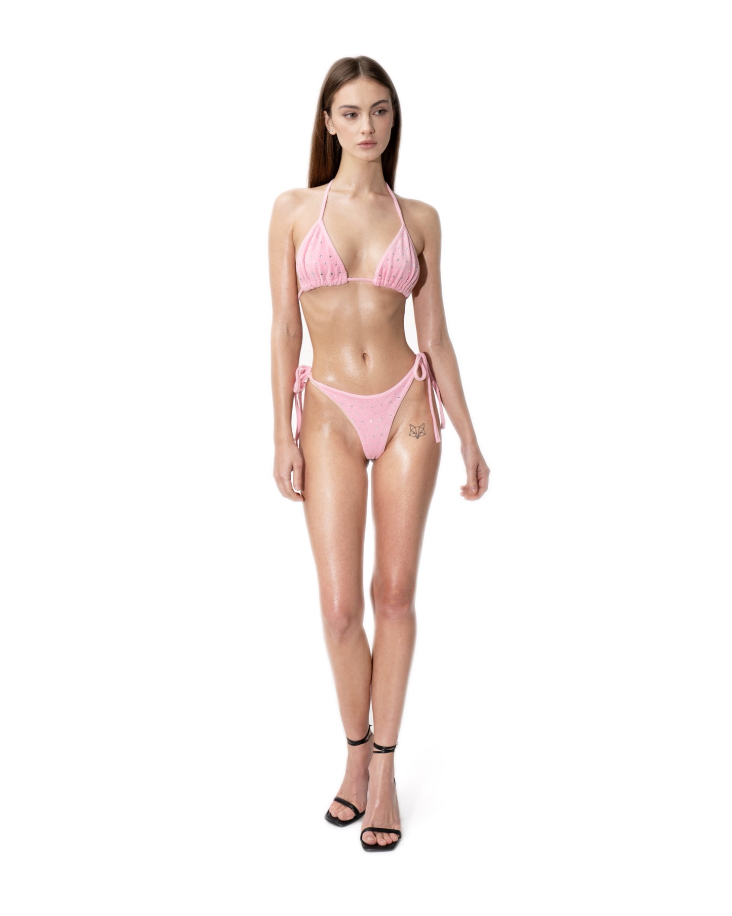 PINK VELOUR BIKINI