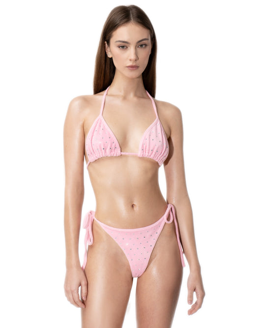 PINK VELOUR BIKINI