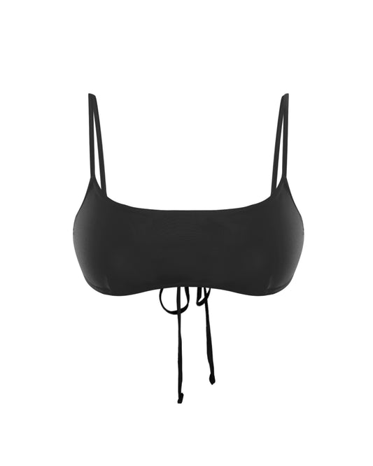 BLACK SCOOP BIKINI TOP